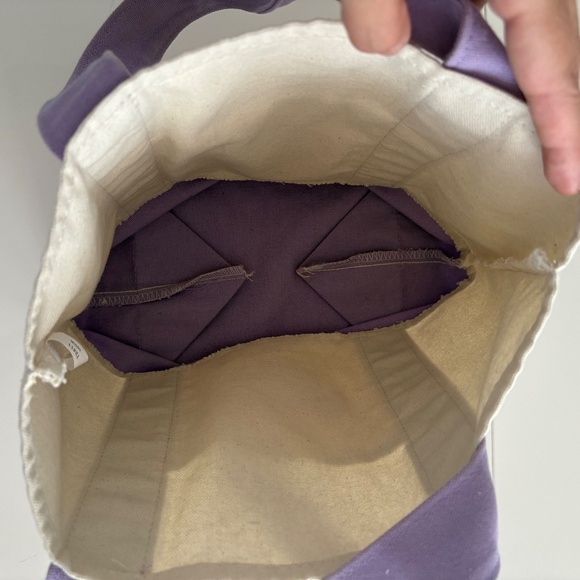 TRADER JOE'S Mini Canvas Tote ~ Purple - Picture 6 of 6